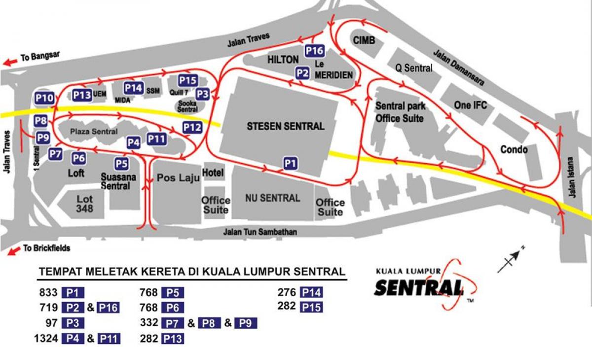 吉隆坡中心地图