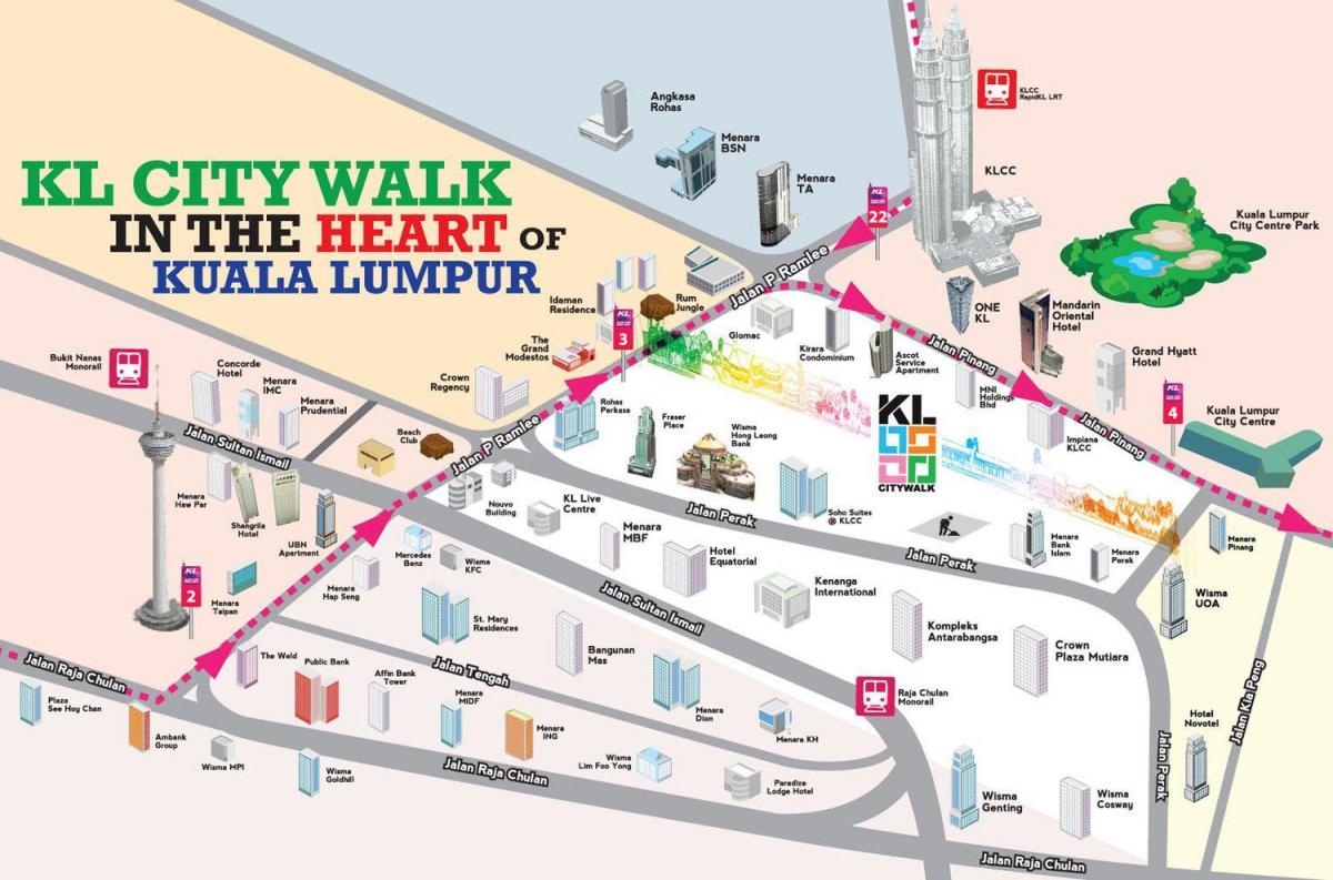 吉隆坡举行的旅游地图