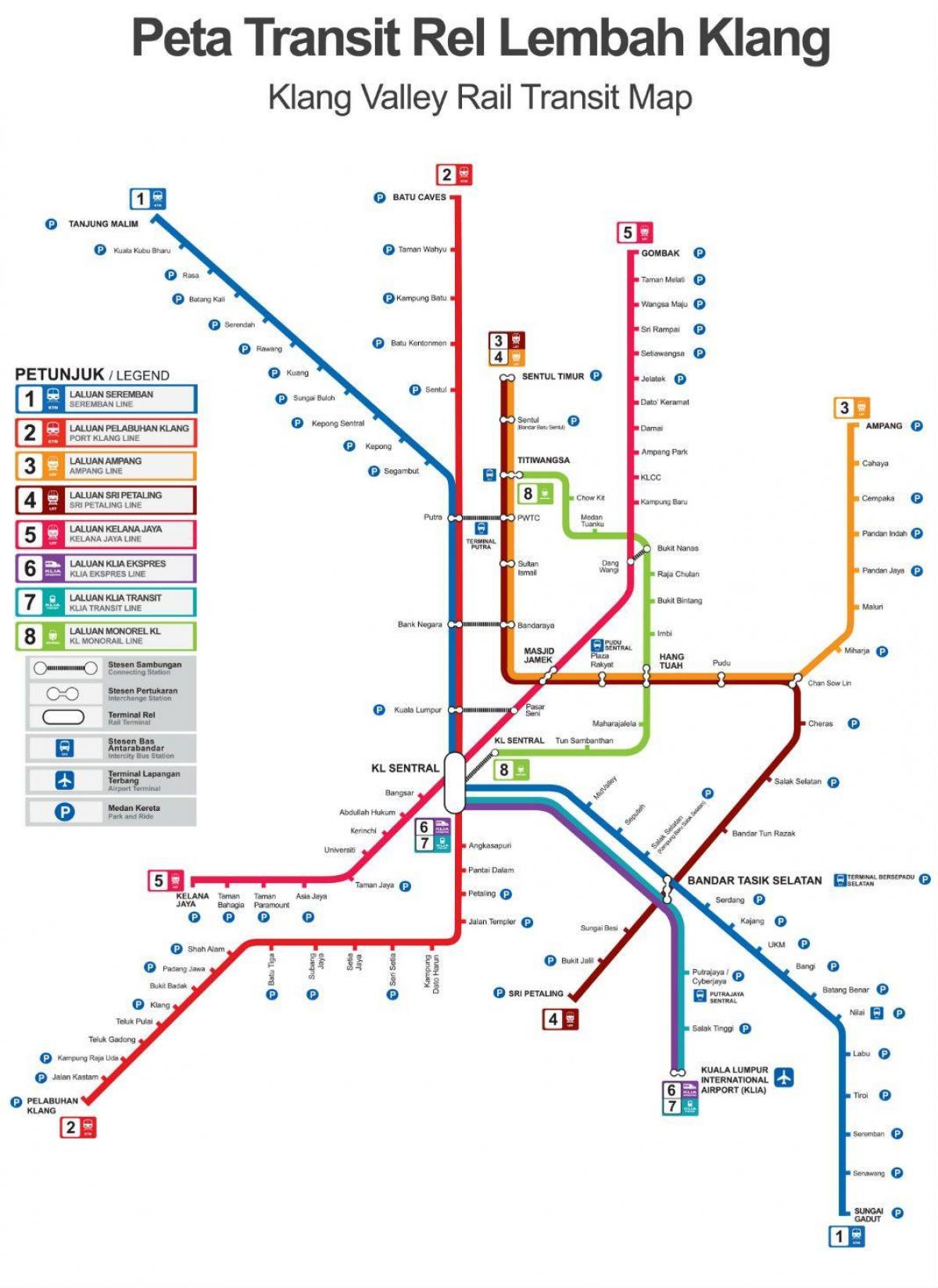 吉隆坡的火车站地图