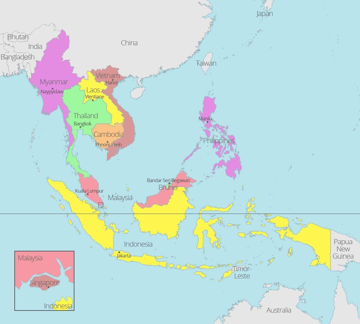 吉隆坡在世界地图上的位置