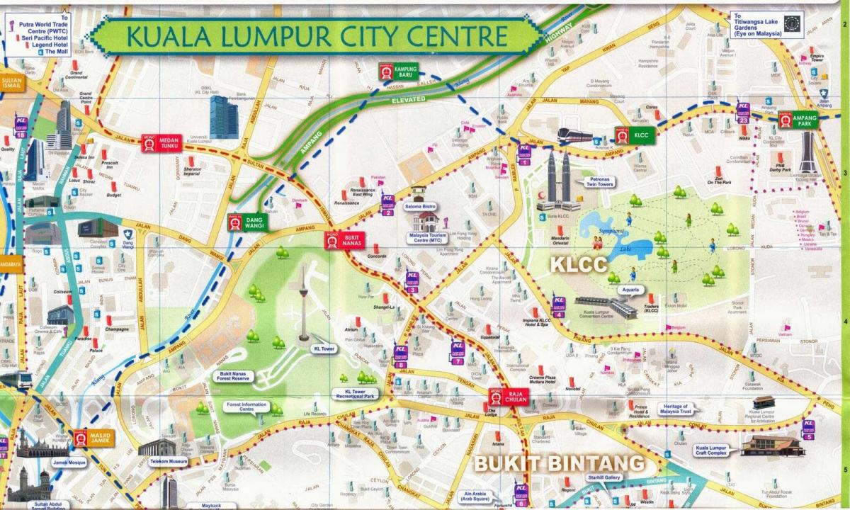 吉隆坡购物商场的地图