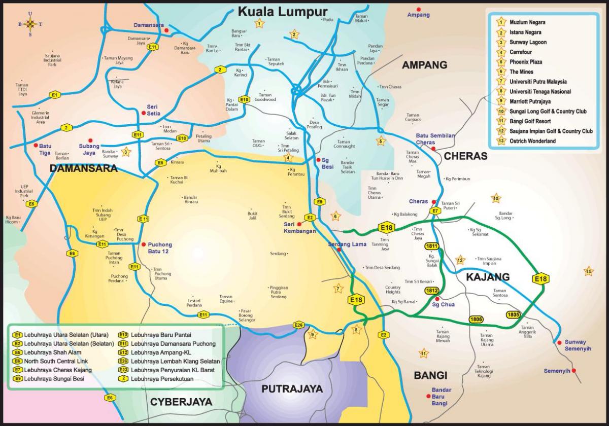 吉隆坡路线图