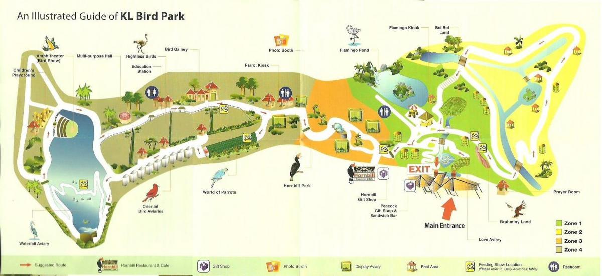 吉隆坡鸟公园地图