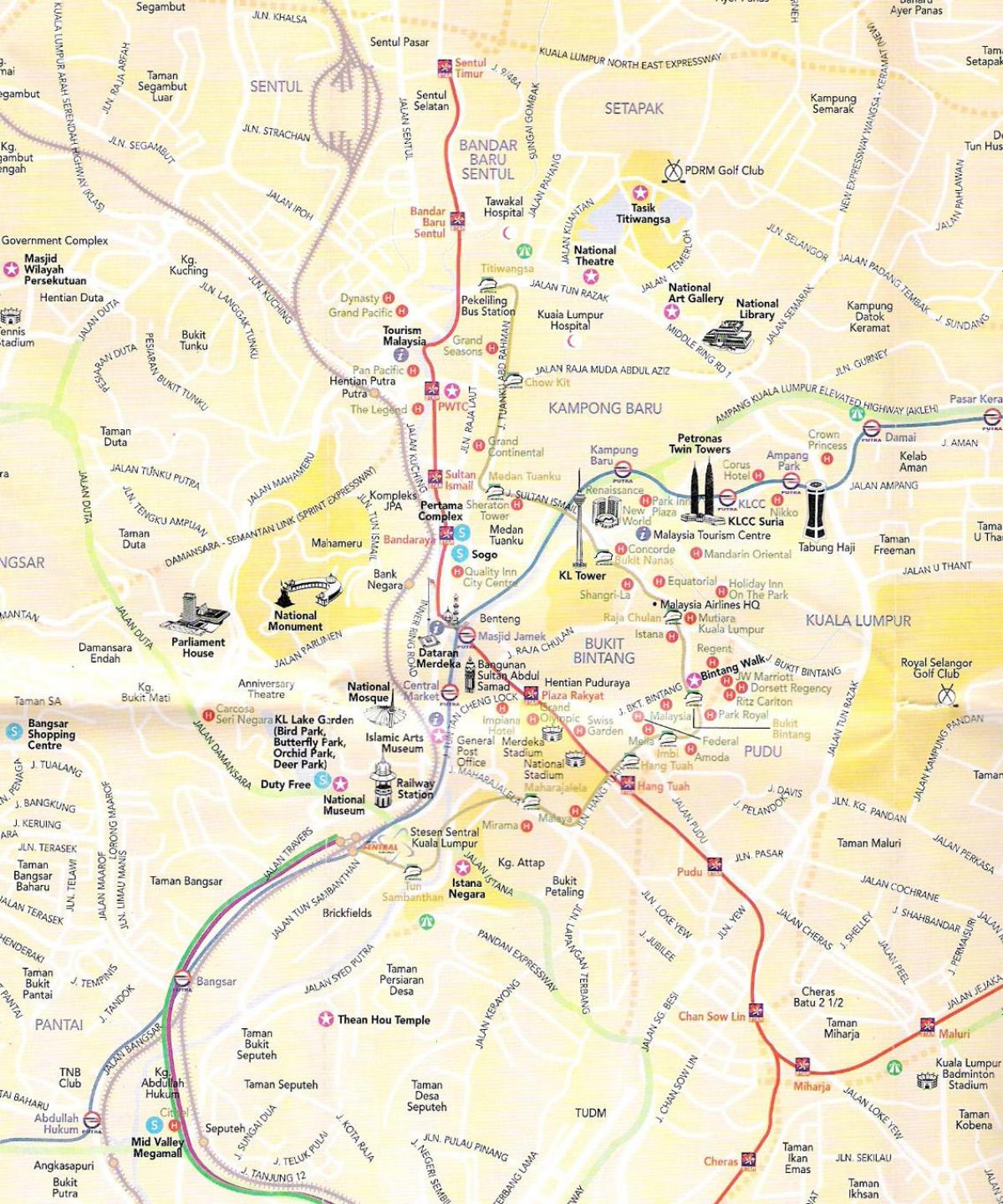 吉隆坡市中心地图