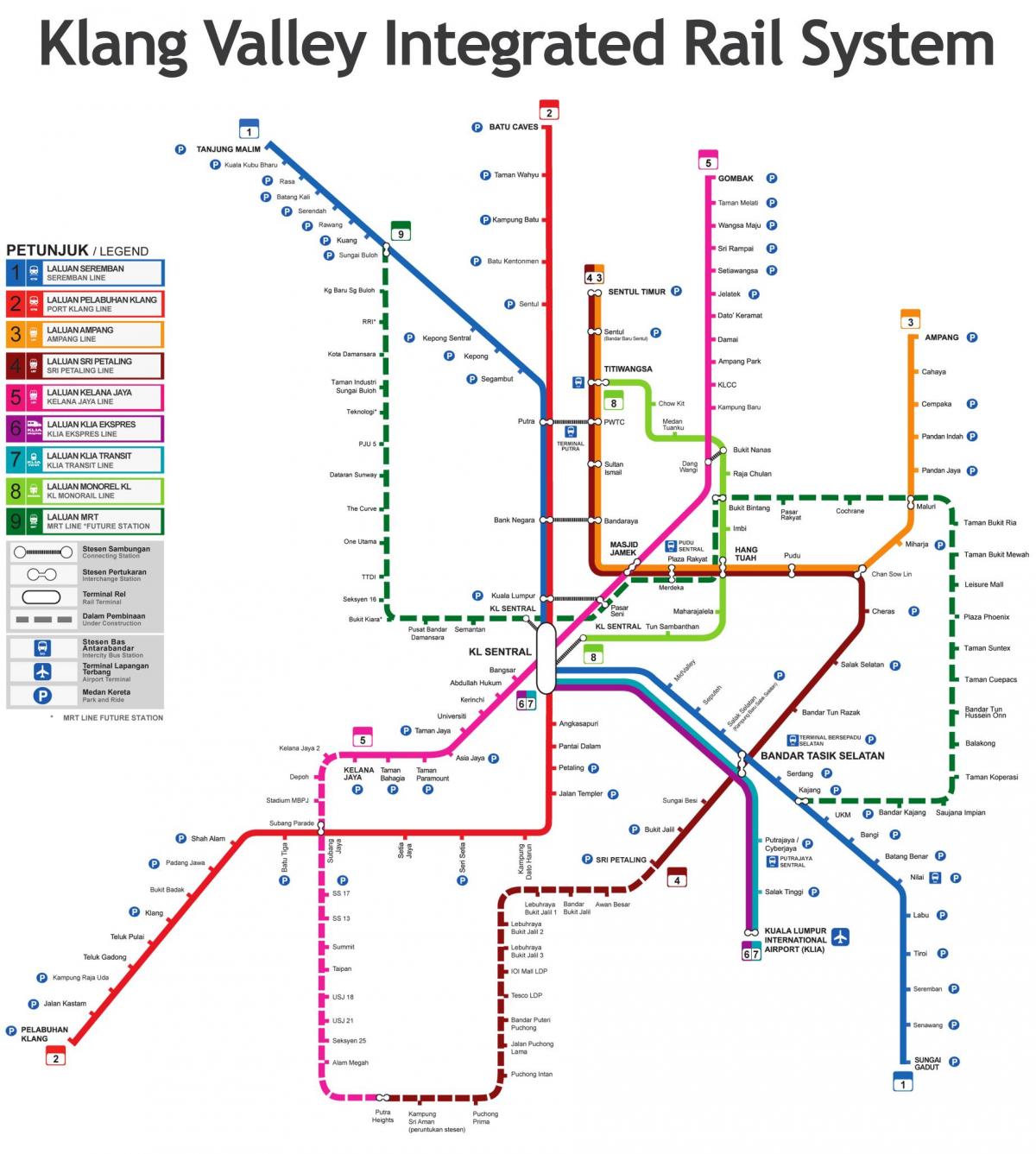 马来西亚的火车地图2016