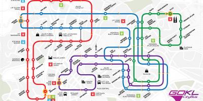 去吉隆坡市区公共汽车路线图