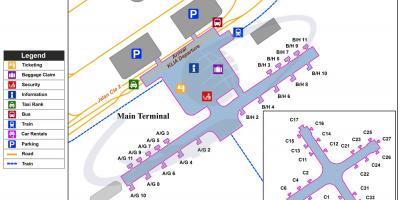 吉隆坡国际机场终端的地图