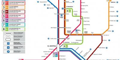 吉隆坡的火车站地图