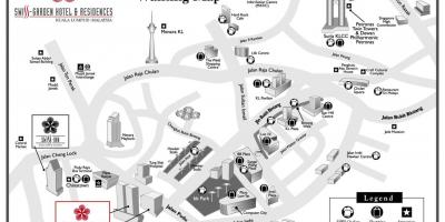 金三角的吉隆坡的地图