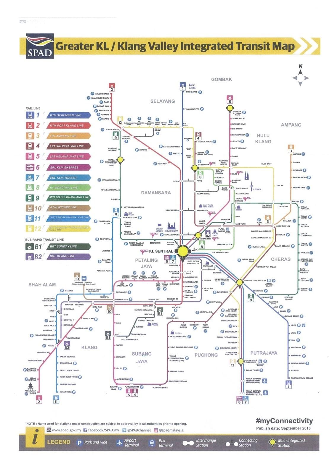 吉隆坡转轨地图