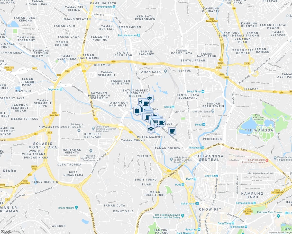 地图jalan怡保的吉隆坡
