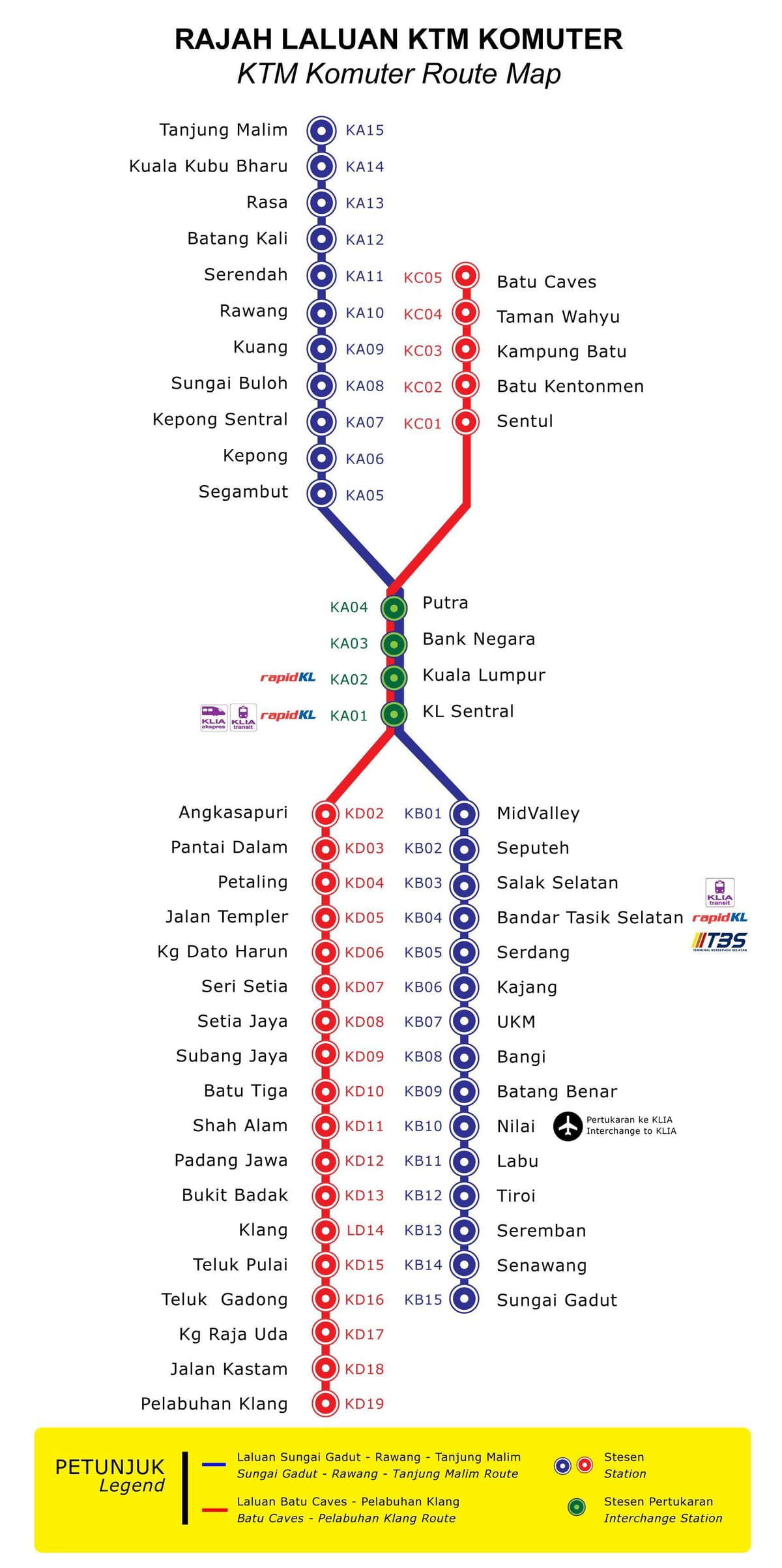 地图ktm马来西亚的路线