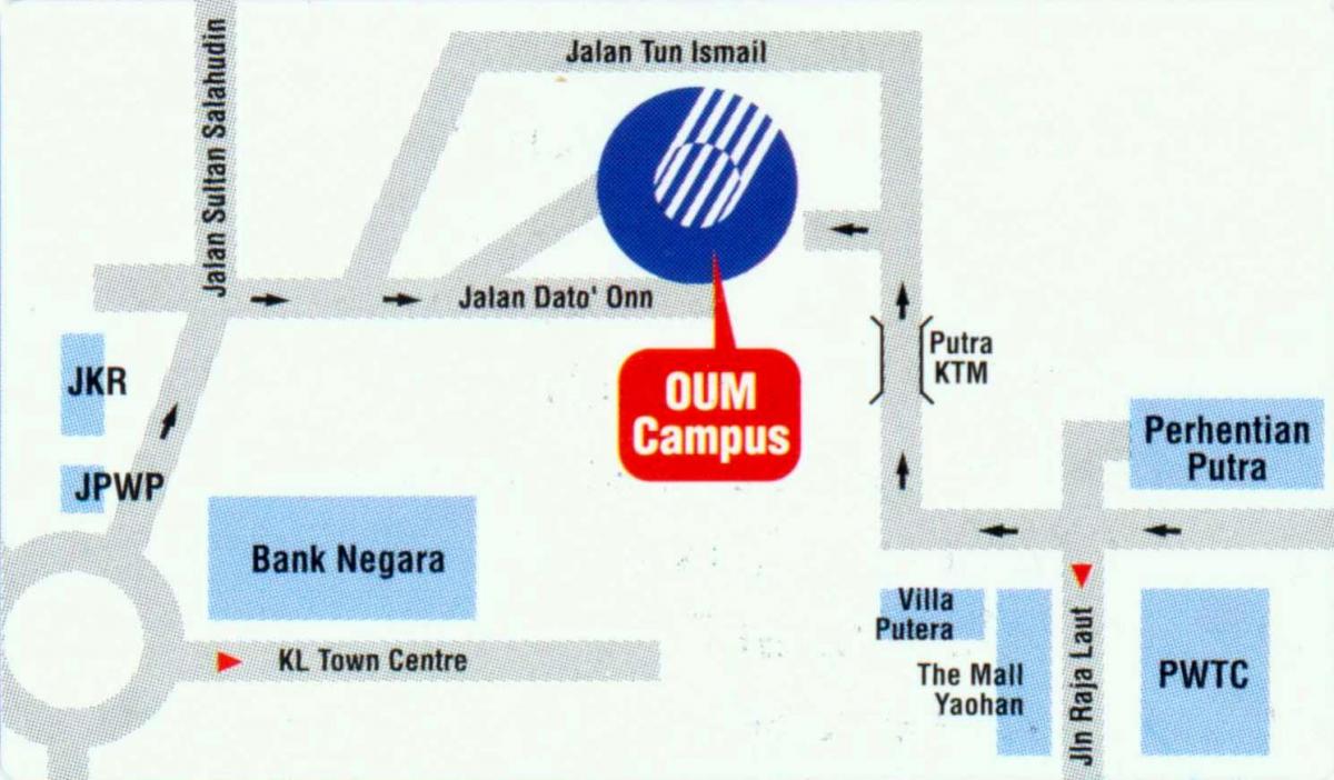地图马来西亚中央银行的位置