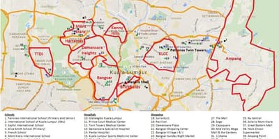 吉隆坡区域地图