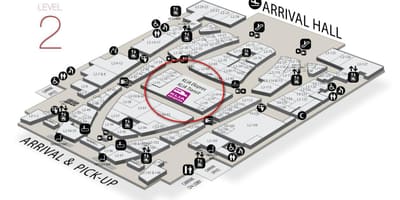 Klia2抵达的地图