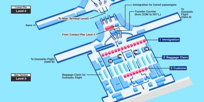 吉隆坡国际机场终端的地图