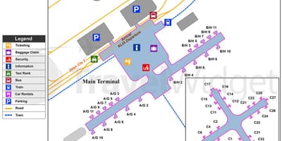 吉隆坡国际机场的地图