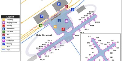 吉隆坡国际机场终端的地图