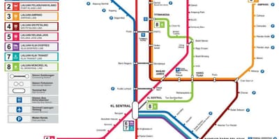 吉隆坡的火车站地图