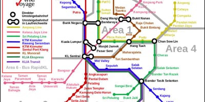 公共运输吉隆坡的地图