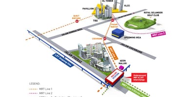 吉隆坡的轻铁站地图