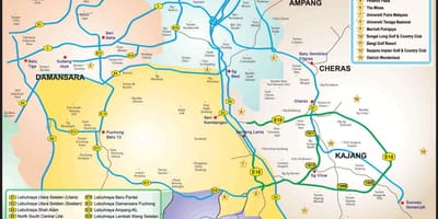吉隆坡街的地图