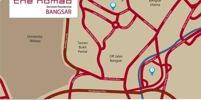 孟沙吉隆坡的地图