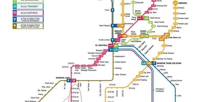 Subang jaya轻铁路线图
